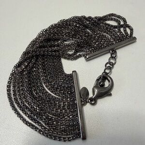 Multistrand Gunmetal Gray Chain Bracelet